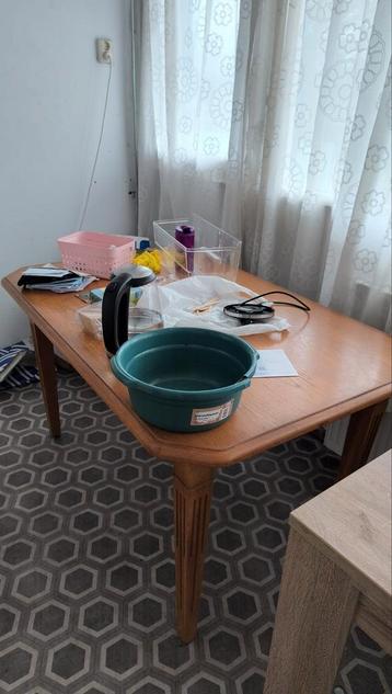 eiken patine eettafel