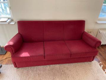 Zitbank, donkerrood.