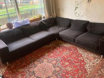 Grote hoekbank antraciet gratis ophalen!