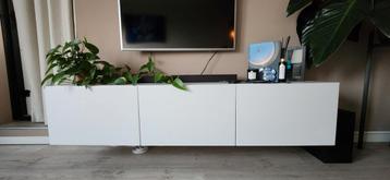 Zwevend TV-meubel wit - 180cm