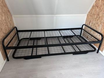 2x Zwarte bed spiralen - 90x200