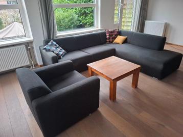 Hoekbank plus fauteuil