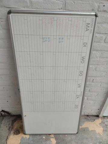 Weekplanner whiteboard