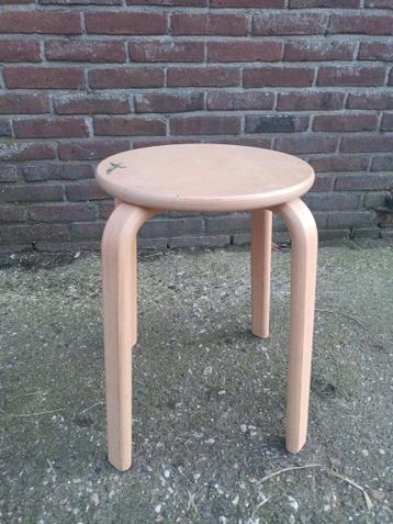 Houten kruk 45 cm hoog