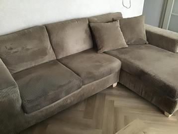 Hoekbank rib stof Gratis