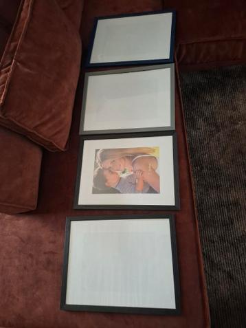 4 Fotolijsten 40x30cm - Diverse Kleuren