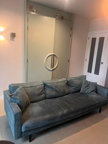 Gratis ophalen - Groen Grijze Suede Bank