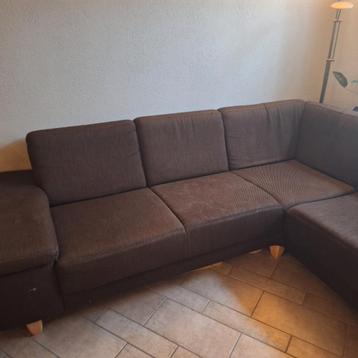 Gratis Hoekbank bruin stof