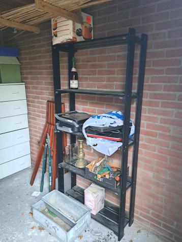 Houten stellingkast zwart