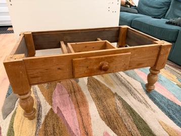Onderstel grenen salontafel