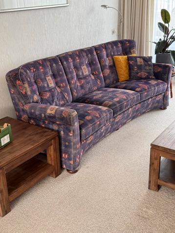 Kleurrijk bankstel met 2 fauteuils - Gratis af te halen!