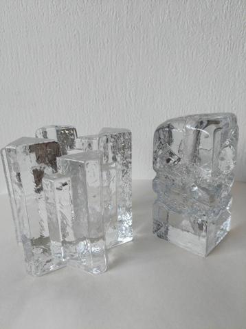 Vintage glazen vaasjes - theelicht & solifleur