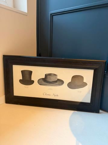 Lijst met poster met hoeden