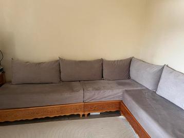 Banken - sadari taupe velvet stof