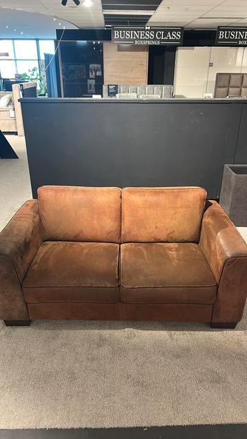 Bruine leren bank - gratis af te halen!