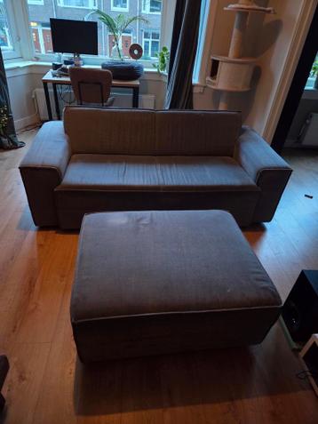 Comfortabele Bank | 200x95 | licht blauw | hocker