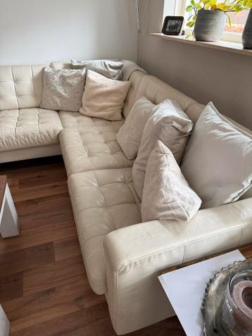 Comfortabele Hoekbank - Wit Leer