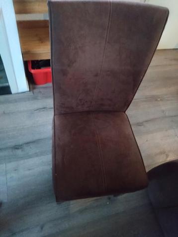 Suede stof Eetkamerstoel 6 stuks Natural Coco by Max.