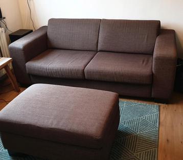 2 persoons Bank met poef