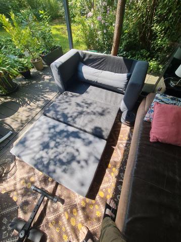 Slaapbankje 2 persoons donkergrijs