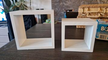 Wandkubussen set van 2