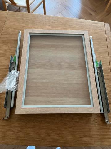 IKEA Komplement Uittrekbare plank & glasplaat eiken