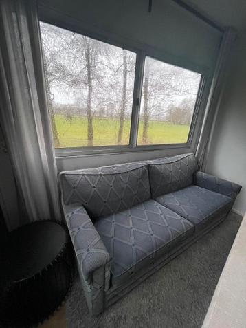 Tweezits bank met blauw motief