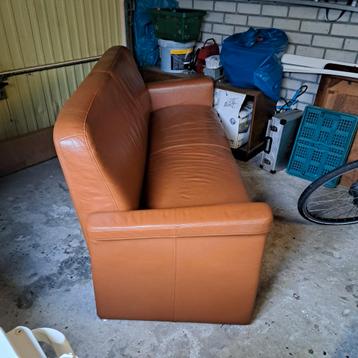 Gratis leren bank terra kleur 190 cm