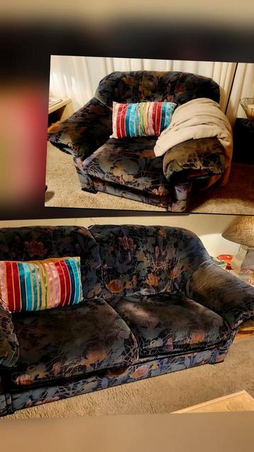 Bank + 2 fauteuils + 25,00 als u het zaterdag 14 febr haalt