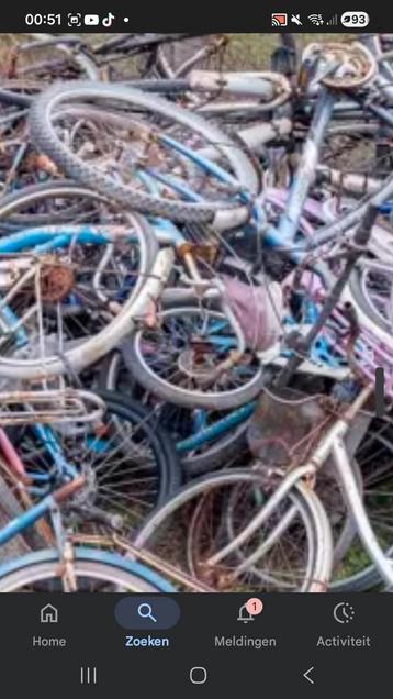 gezocht opknap fietsen of onderdelen lees advertentie