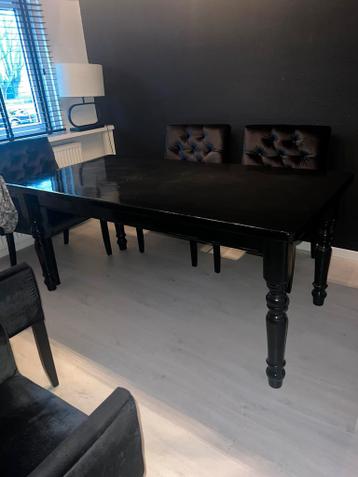Eet tafel zwart 180/100 Gratis!