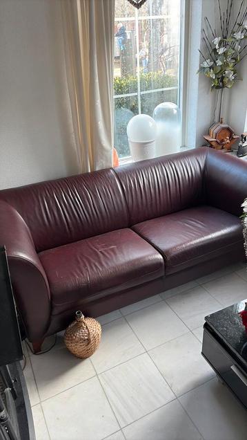 Originele lederen montel bank 2 stuks gratis af re halen