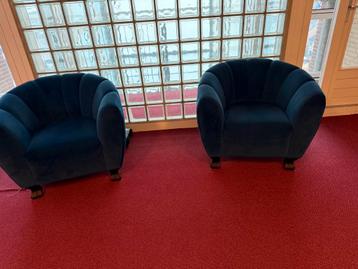 Blauwe fauteuils