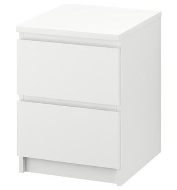 Two Ikea 2-Drawer Malm Dressers