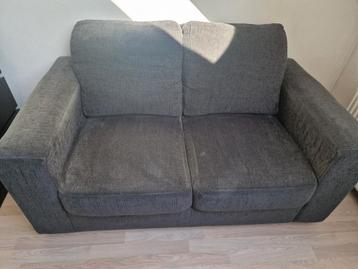 Gratis af tehalen, groengrijze stoffen 2 zitsbank