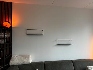 Industriële WOOOD wandplankjes 50x16x8 - set ZGAN