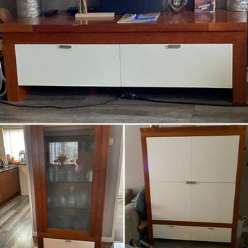 Gratis tvmeubel vitrinekast en wandkast