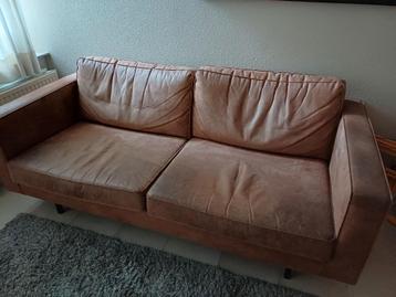 Leren bank cognac kleur gratis.