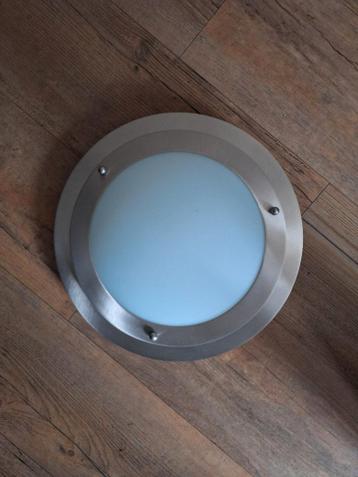 Plafonnière  diameter 34 centimeter glas en metaal