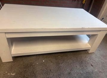 Witte gelakte salontafel - Opknapper