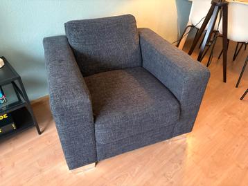 Donkergrijze fauteuil - onderdeel van set