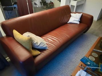 Leren 3 zits bank en fauteuil