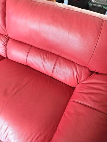 Rode leren bank