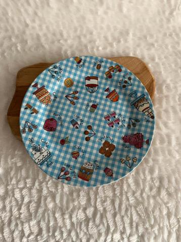 Bord taartjes blauw doorsnee 27 cm