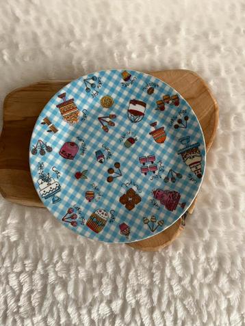 Bordje taartjes blauw doorsnee 23 cm