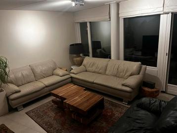 Stijlvolle lederen banken set