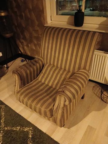 Fauteuil met streepstof GRATIS