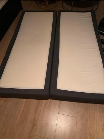 Twee matrassen 80x220 cm - Antraciet grijze hoes