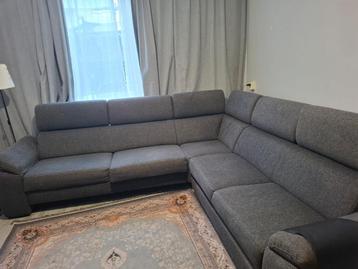 Grote grijze hoekbank - Zo goed als nieuw!