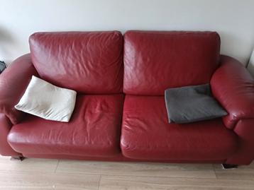 Lederen 3-zits bank - Comfortabel & Gratis!